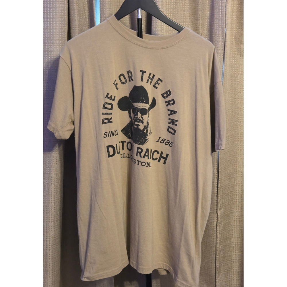Yellowstone Ride for the Brand Graphic T-Shirt Womens Size XL Tan